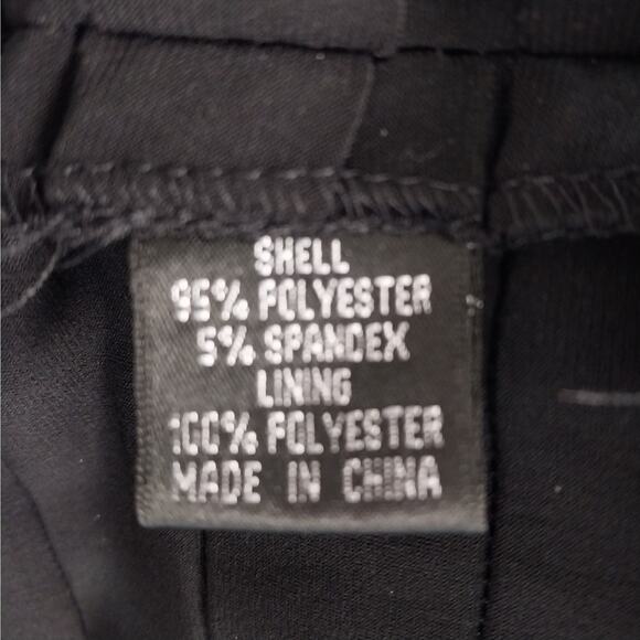 ADRIANNA PAPELL! BLACK STRETCH PETIT-PLEAT/MINI TIERED CRISS-CROSS DRESS! SZ 14 - Picture 9 of 11